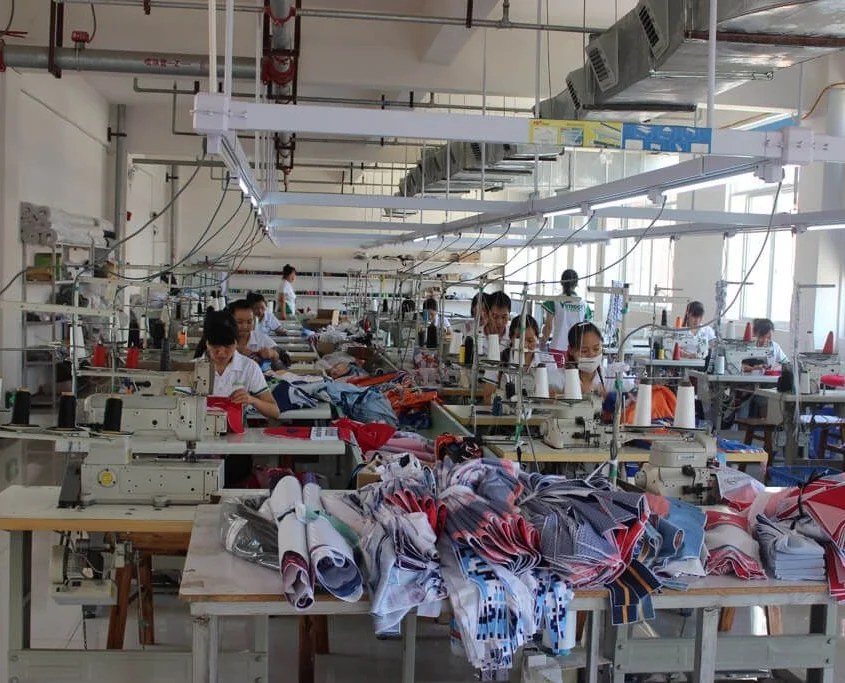 Sewing lines at our sportswear factory