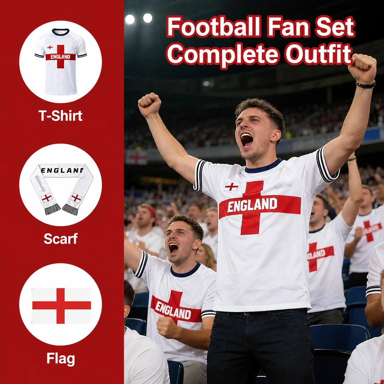 Custom World Cup England Soccer Jersey Fan Commemorative T-Shirt
