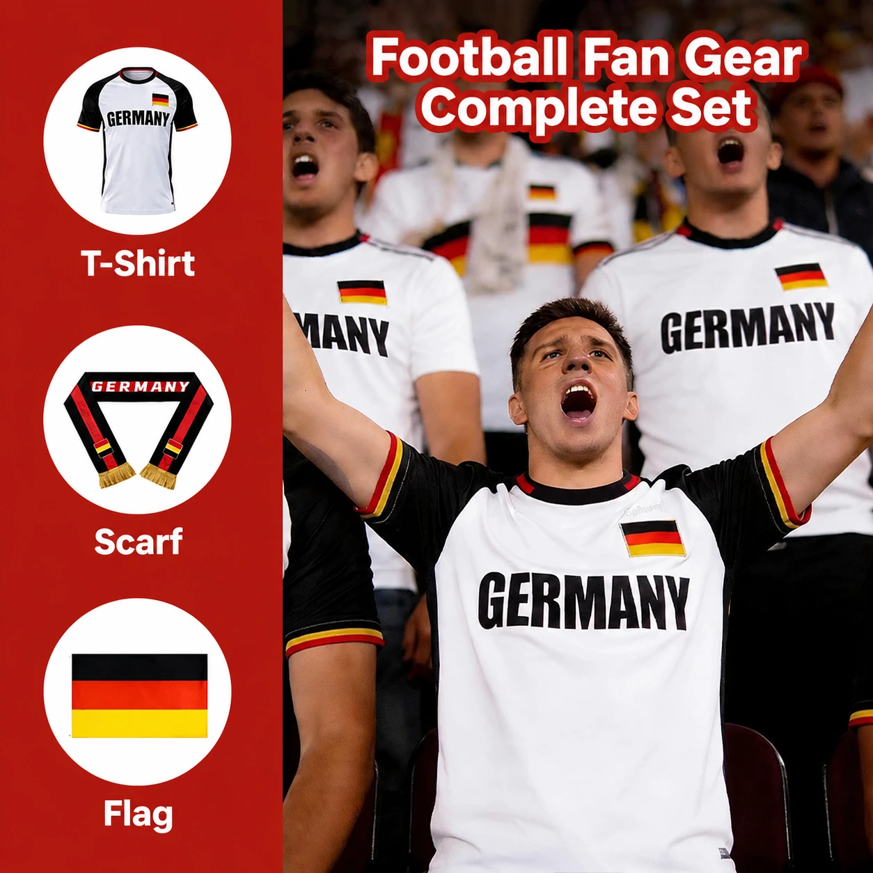 Custom World Cup Germany Football Jersey Fan T-Shirt