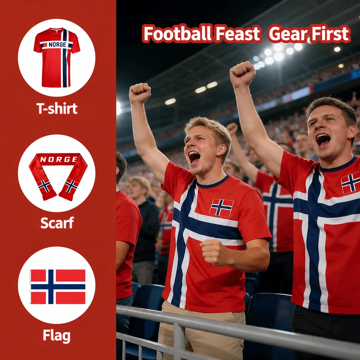 Custom 2026 World Cup Norway Soccer Fan Jersey T-Shirt