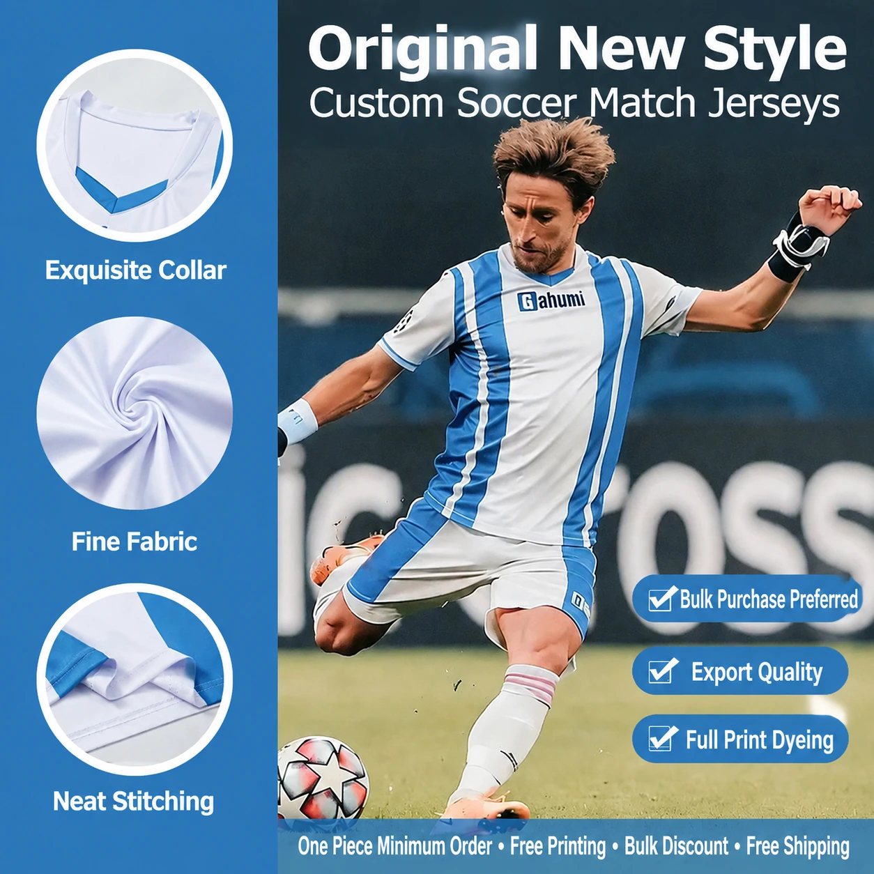 Custom Sublimation Full-Body Print Soccer/Football Uniform Set